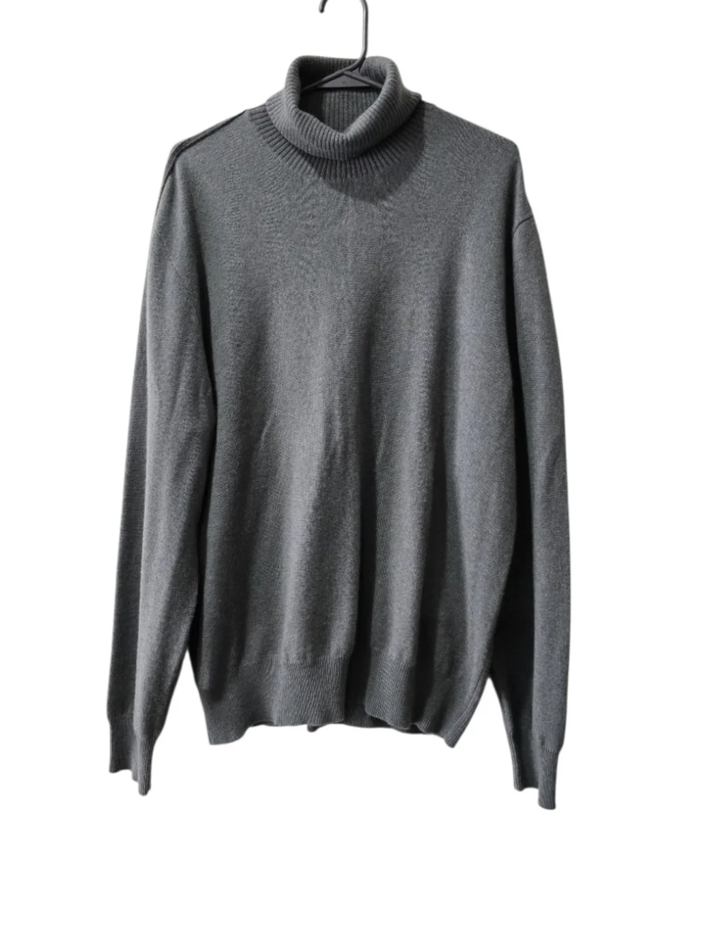 John Varvatos Charcoal Gray Turtleneck Cashmere Long Sleeves Sweater*